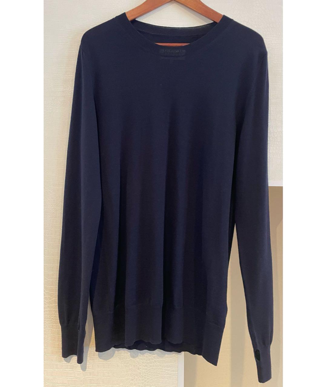 MAISON MARGIELA Темно-синий шерстяной джемпер / свитер, фото 8