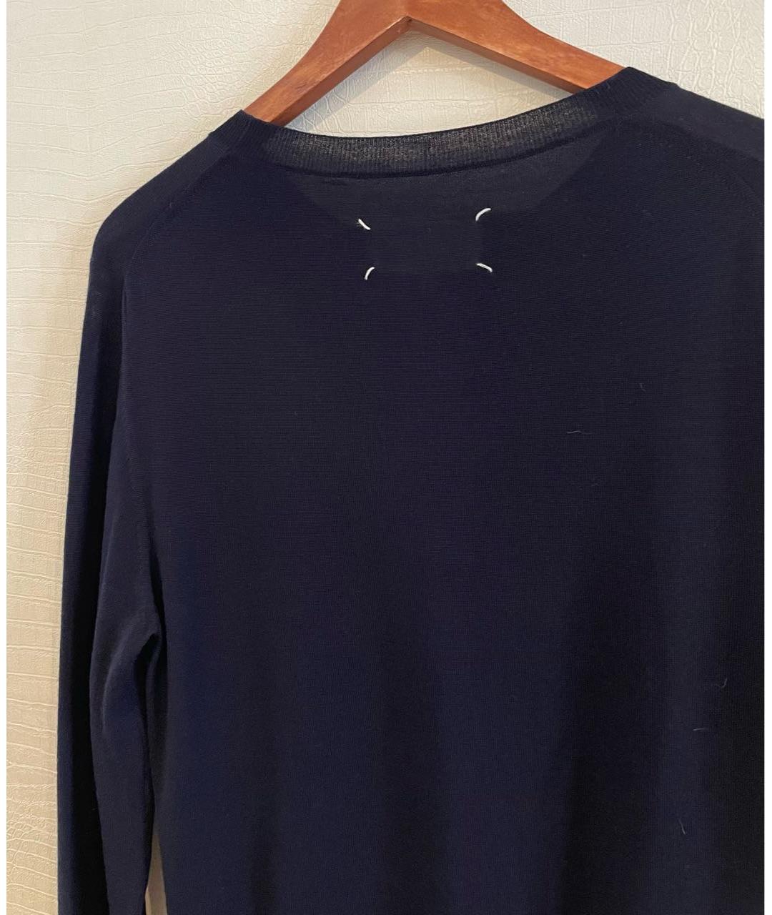 MAISON MARGIELA Темно-синий шерстяной джемпер / свитер, фото 2