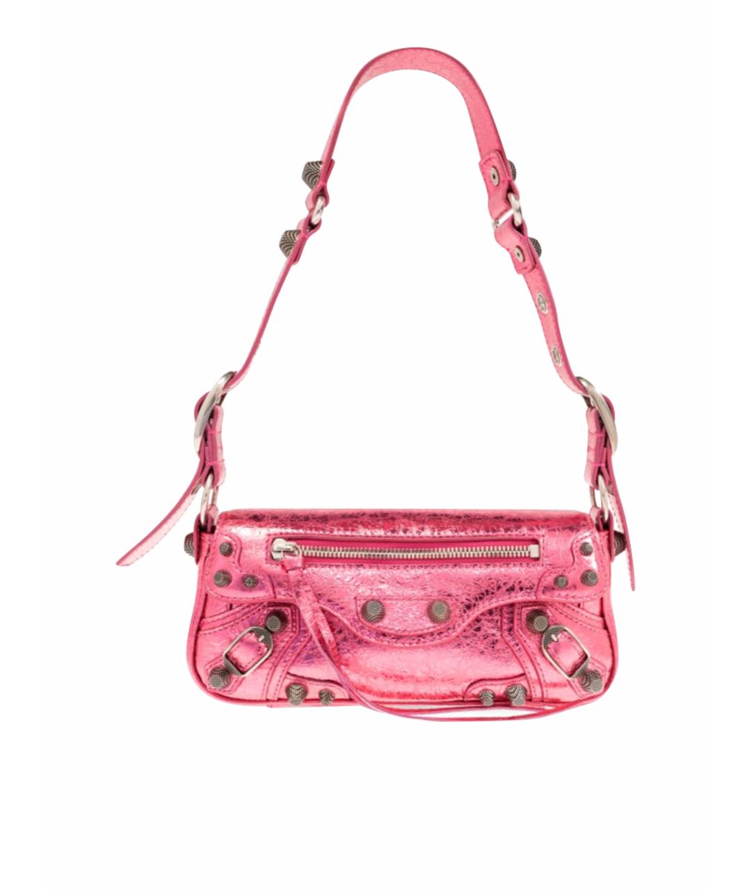 BALENCIAGA Розовая кожаная сумка через плечо, фото 1