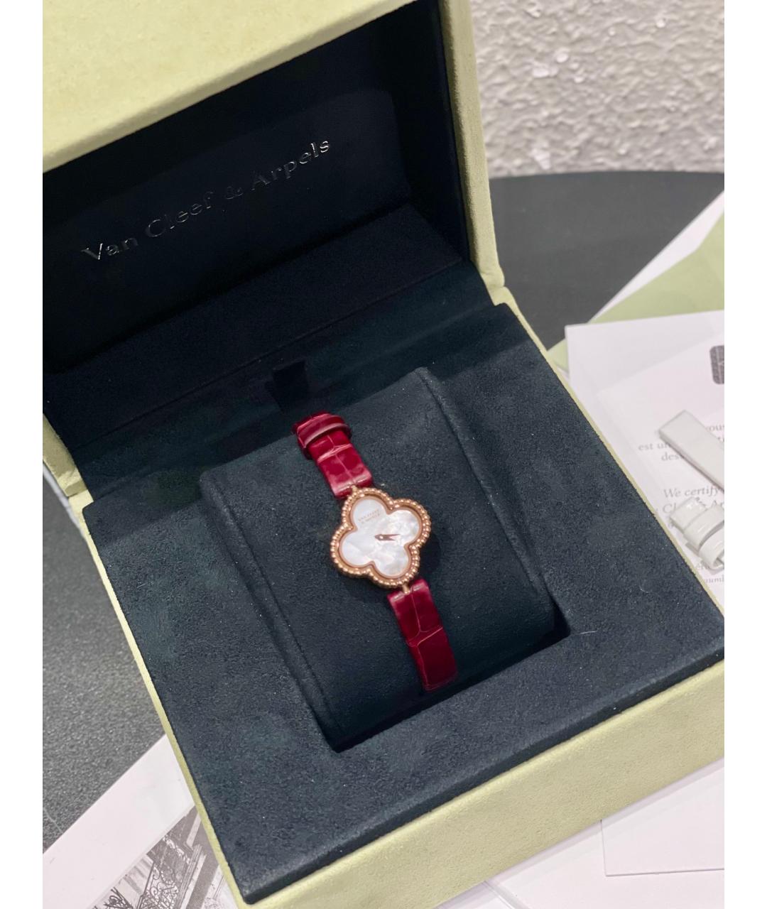 VAN CLEEF & ARPELS Красные часы из розового золота, фото 6