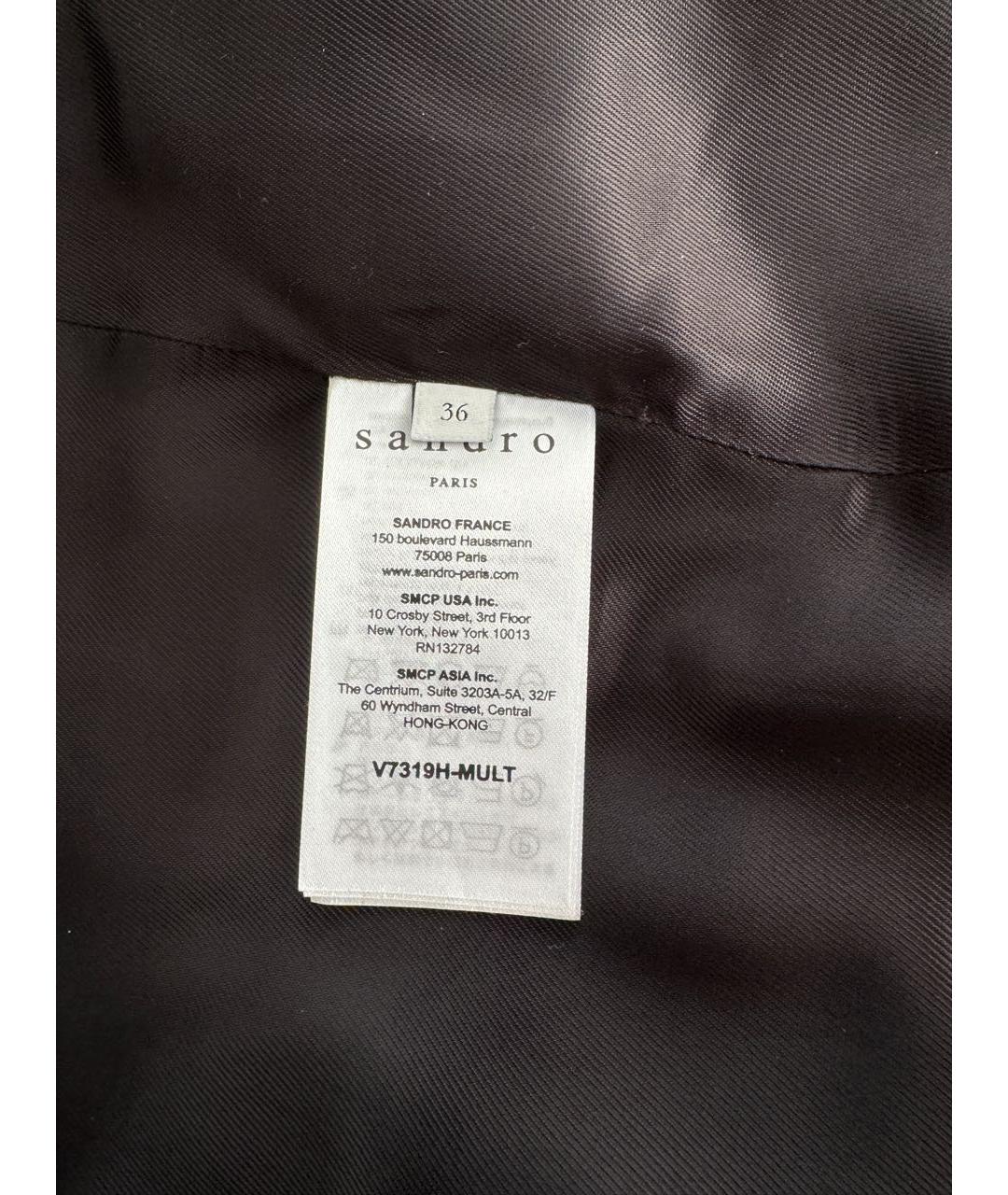 SANDRO Зеленый шерстяной жакет/пиджак, фото 5