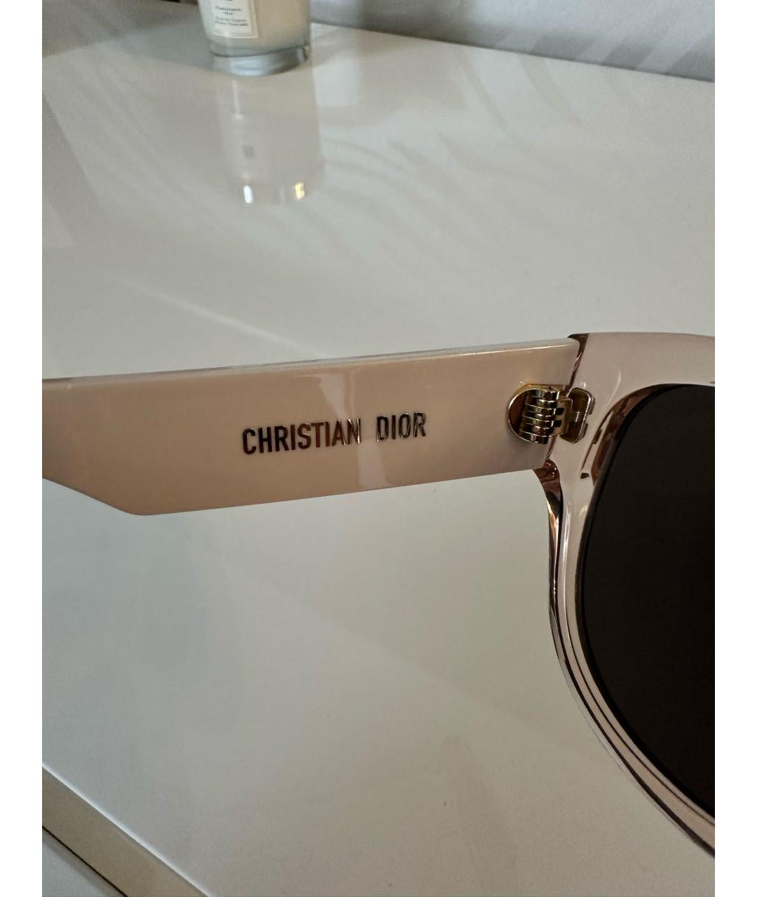 CHRISTIAN DIOR PRE-OWNED Бежевые пластиковые солнцезащитные очки, фото 7