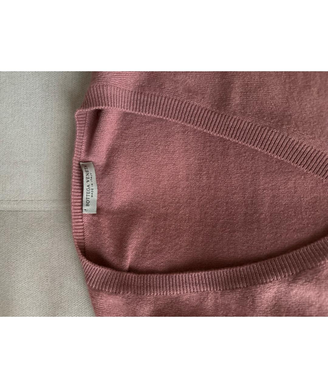 BOTTEGA VENETA Розовый кашемировый джемпер / свитер, фото 3