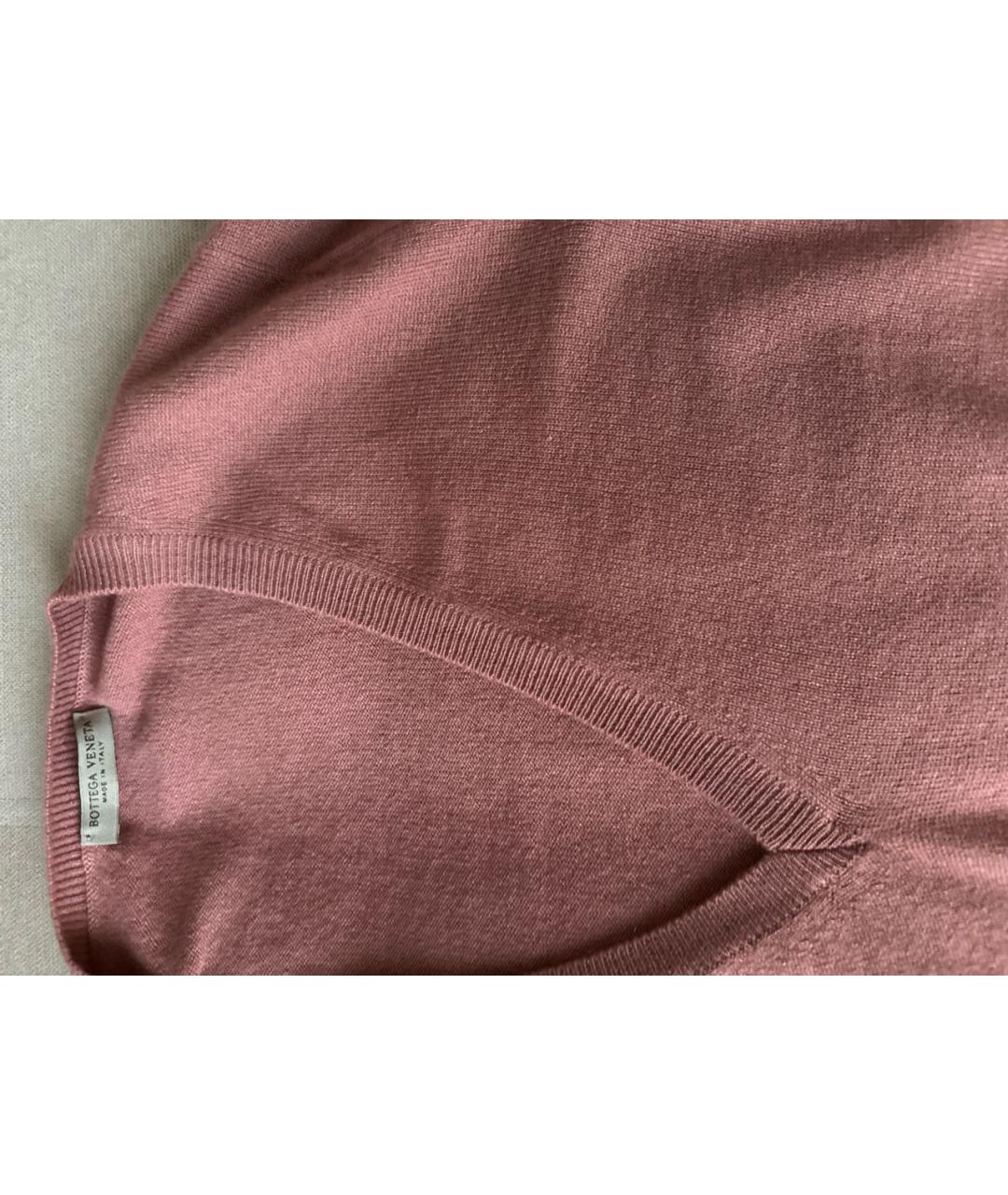BOTTEGA VENETA Розовый кашемировый джемпер / свитер, фото 4