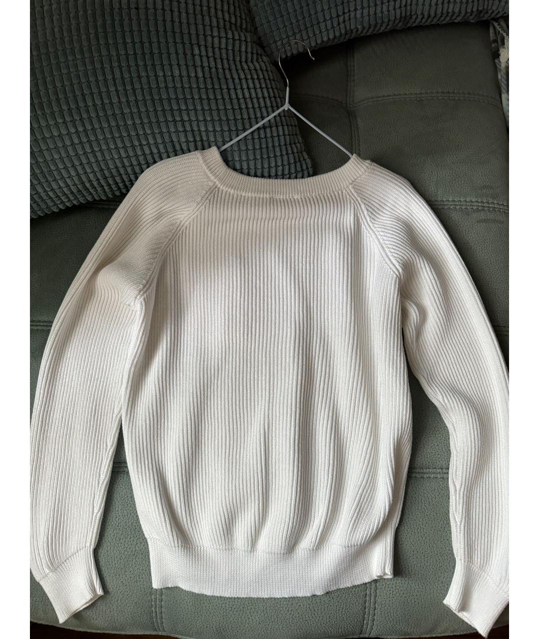 BRUNELLO CUCINELLI Белый хлопковый джемпер / свитер, фото 3