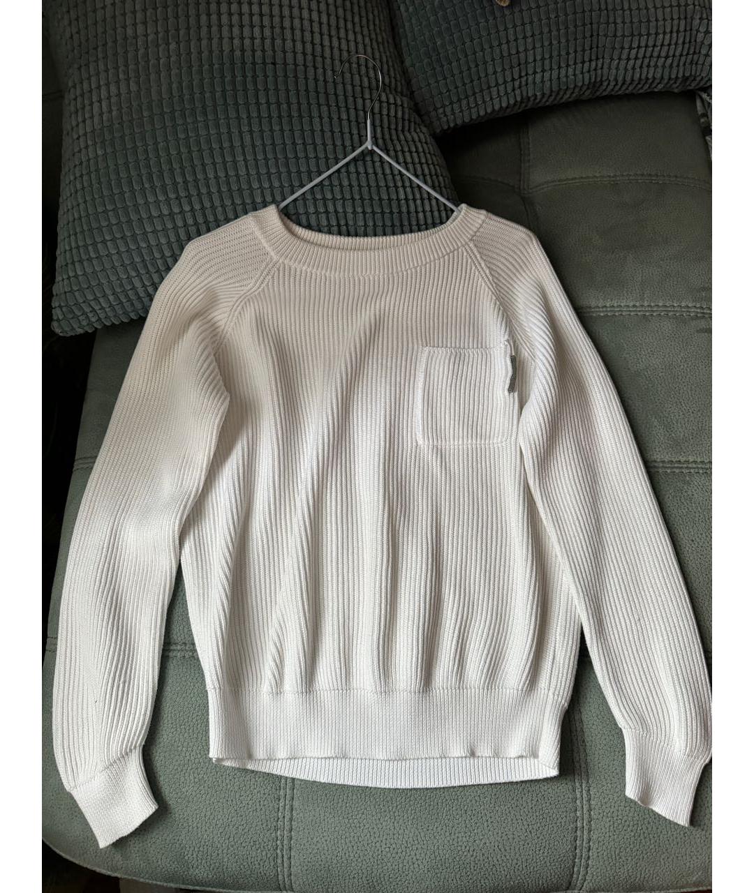 BRUNELLO CUCINELLI Белый хлопковый джемпер / свитер, фото 2