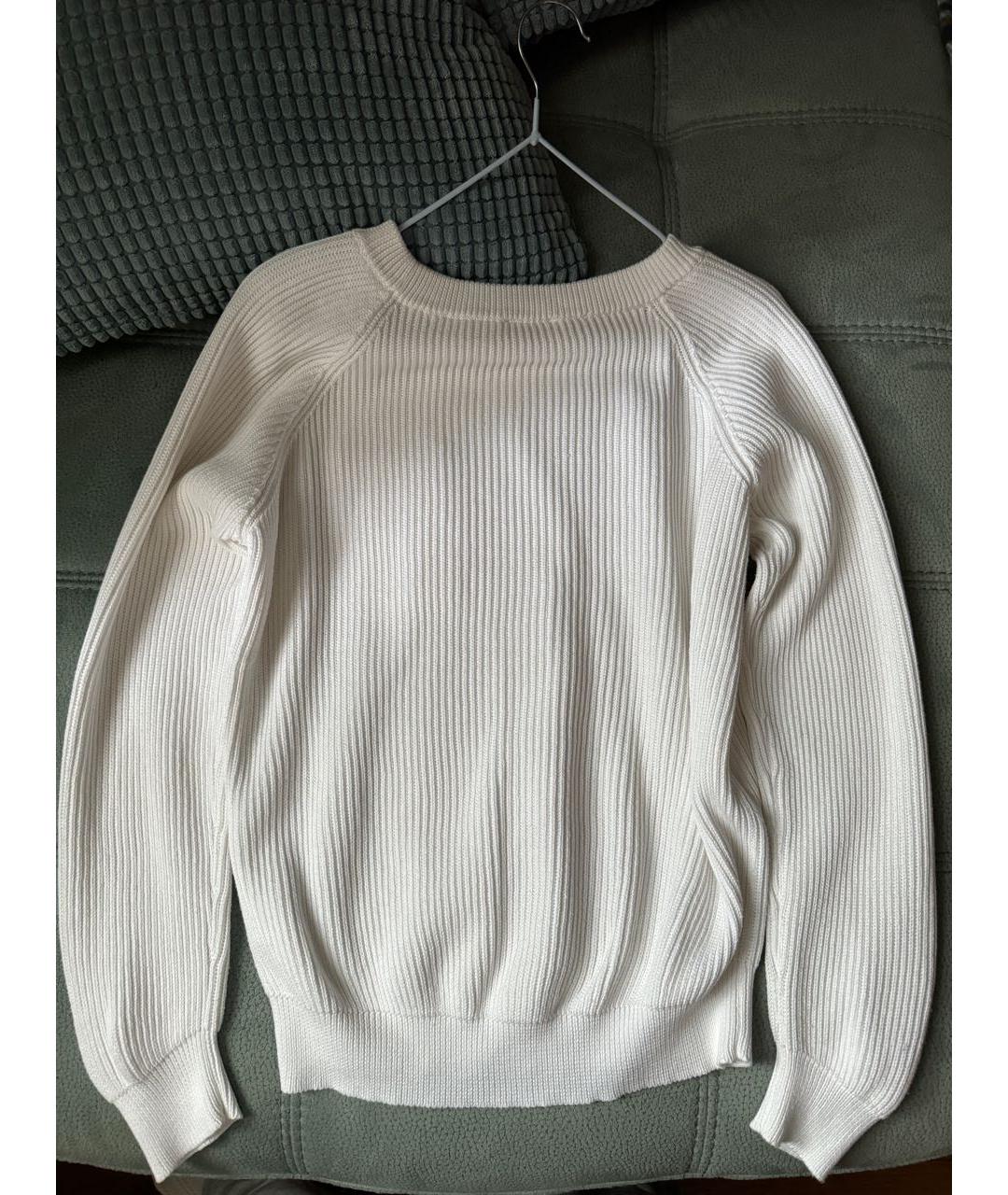 BRUNELLO CUCINELLI Белый хлопковый джемпер / свитер, фото 6