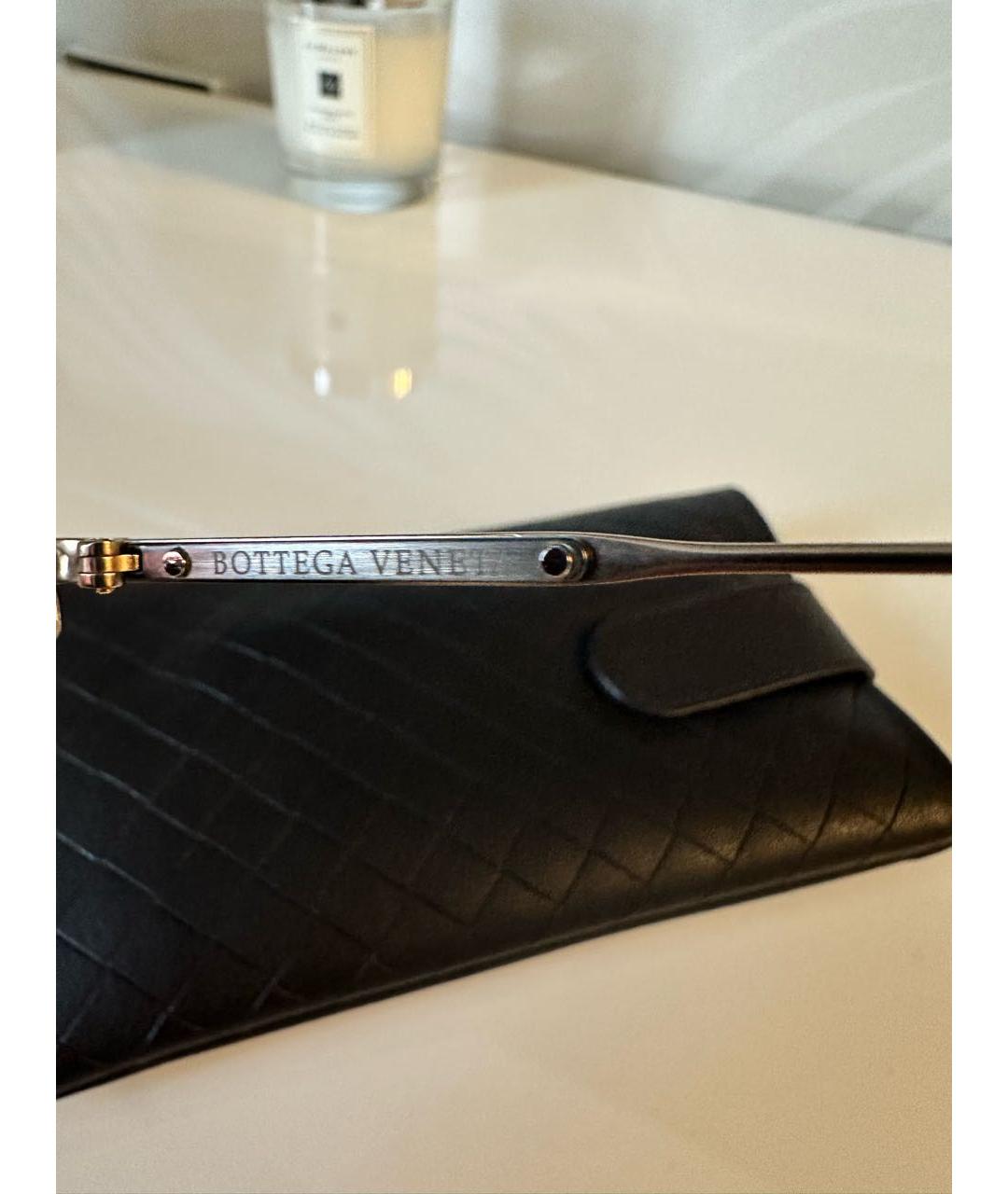 BOTTEGA VENETA Бежевые металлические солнцезащитные очки, фото 5