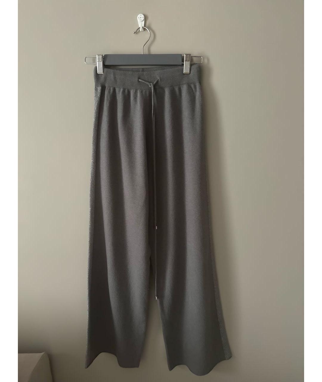 FABIANA FILIPPI Серые кашемировые брюки широкие, фото 5