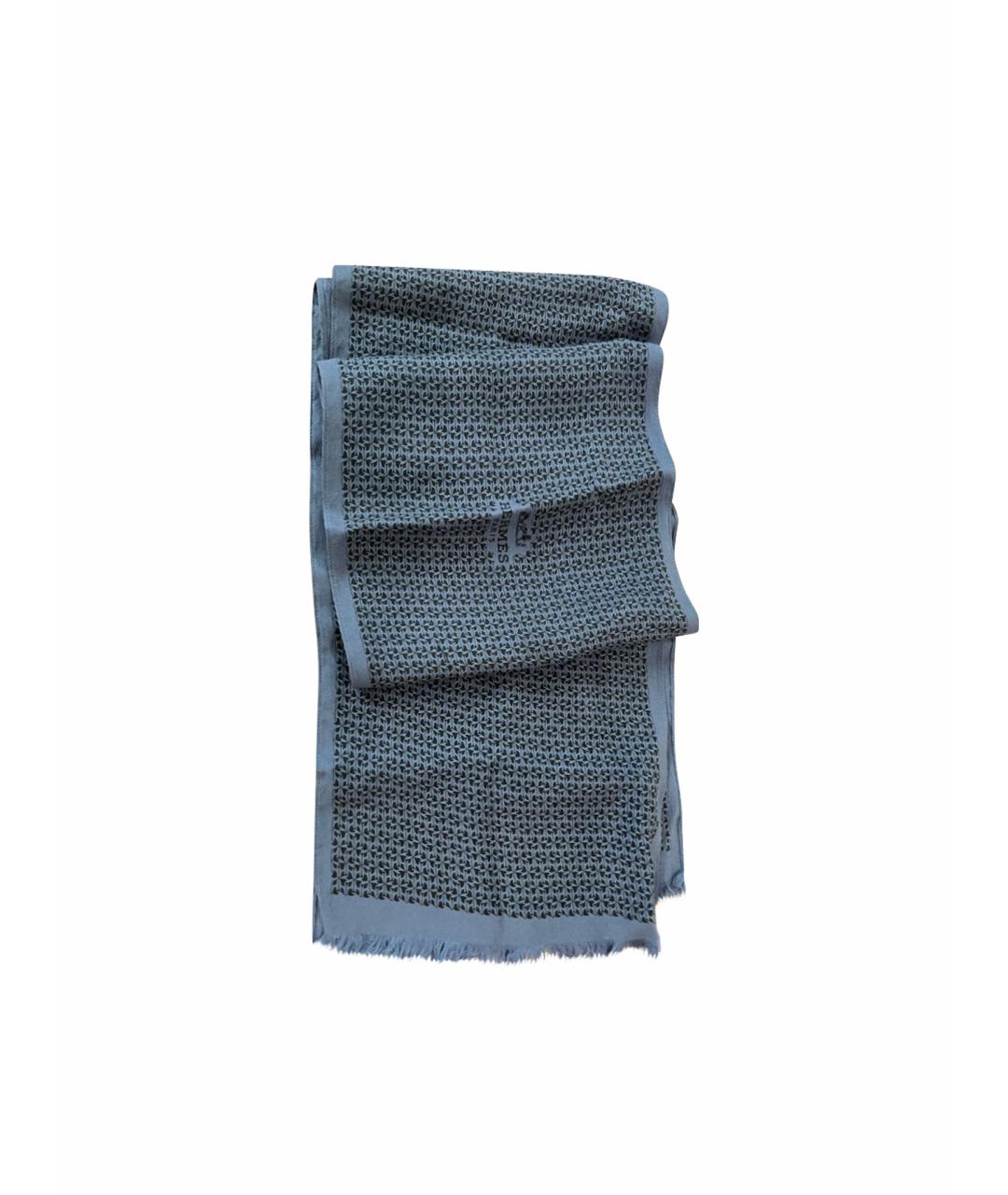 HERMES PRE-OWNED Синий шелковый шарф, фото 1