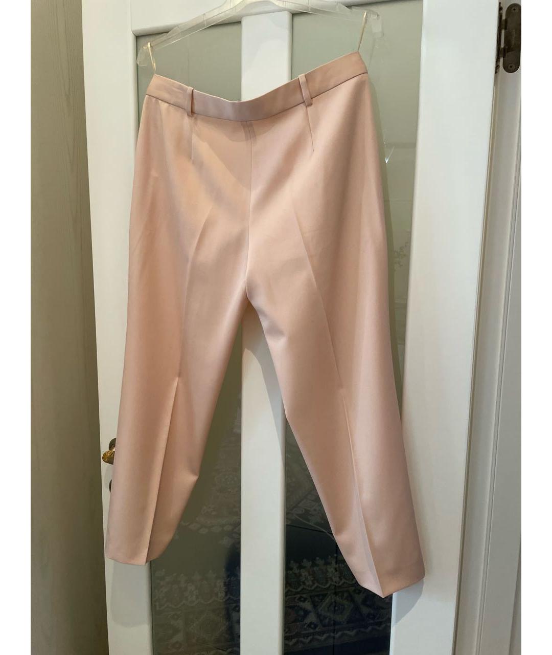 STELLA MCCARTNEY Розовые шерстяные прямые брюки, фото 2