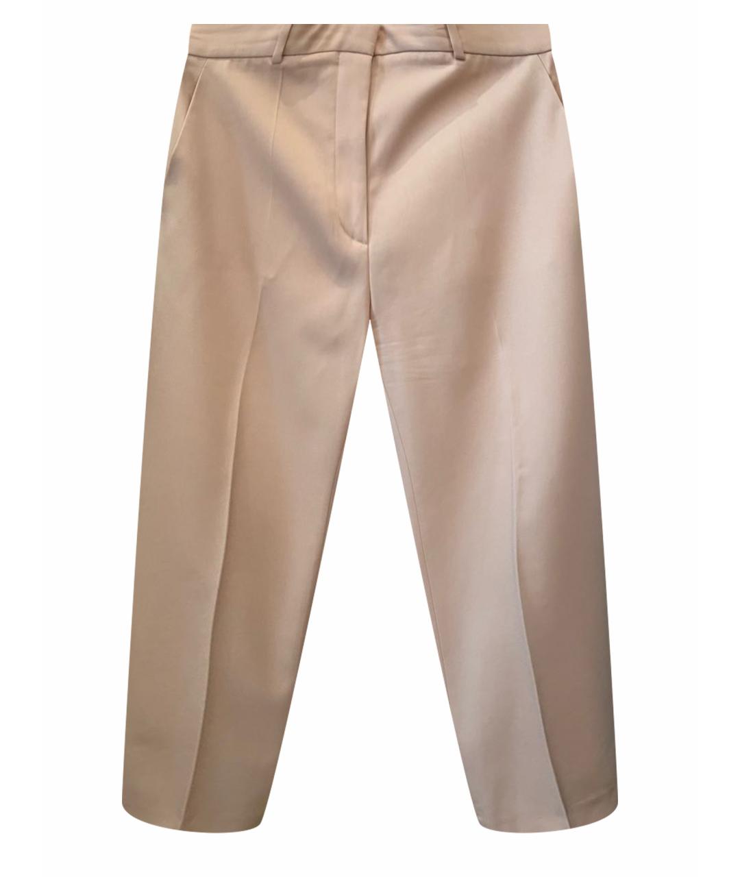 STELLA MCCARTNEY Розовые шерстяные прямые брюки, фото 1