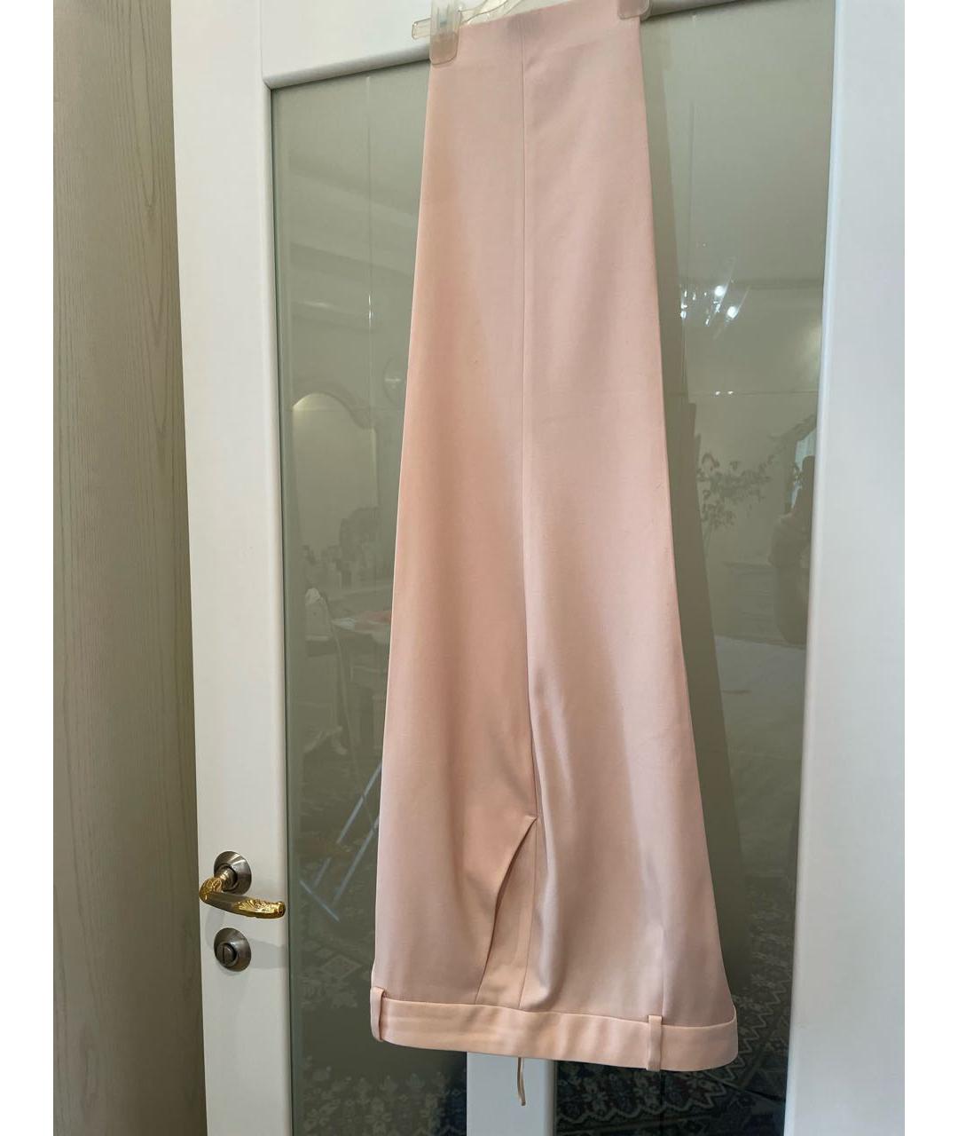 STELLA MCCARTNEY Розовые шерстяные прямые брюки, фото 7