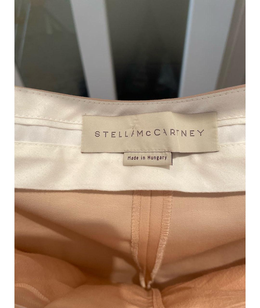 STELLA MCCARTNEY Розовые шерстяные прямые брюки, фото 3