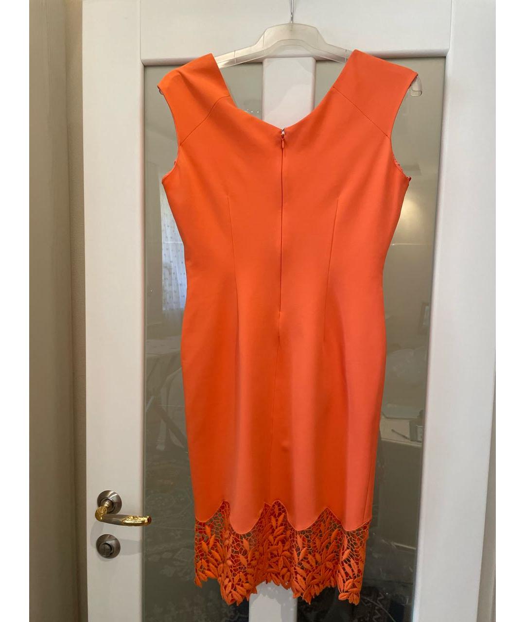 BLUMARINE Оранжевое вискозное повседневное платье, фото 2