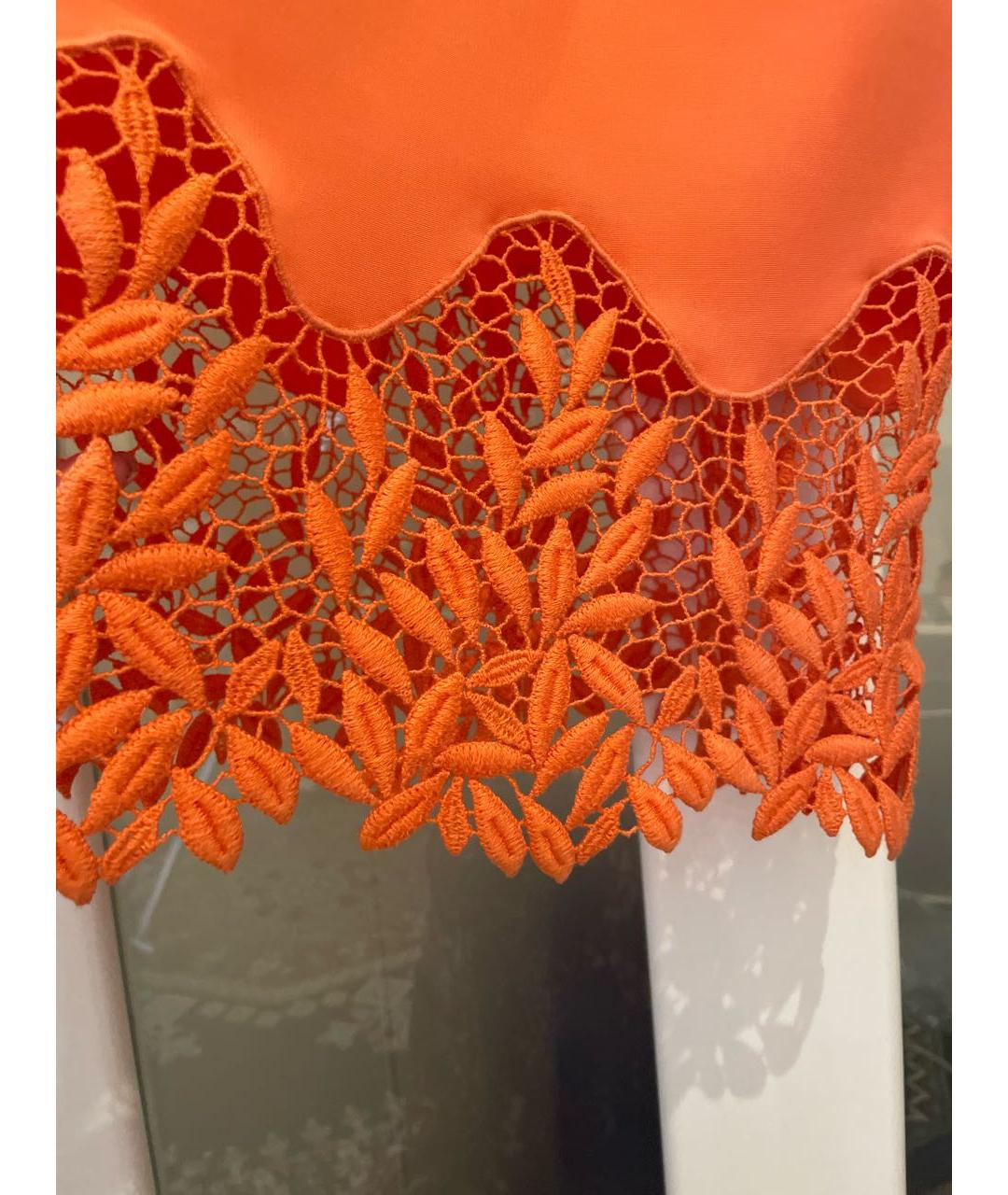 BLUMARINE Оранжевое вискозное повседневное платье, фото 4