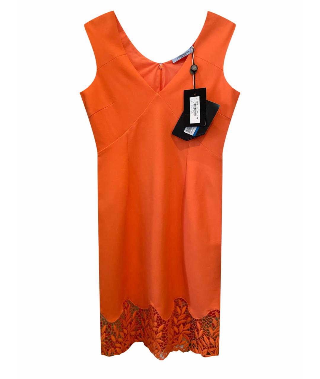 BLUMARINE Оранжевое вискозное повседневное платье, фото 1
