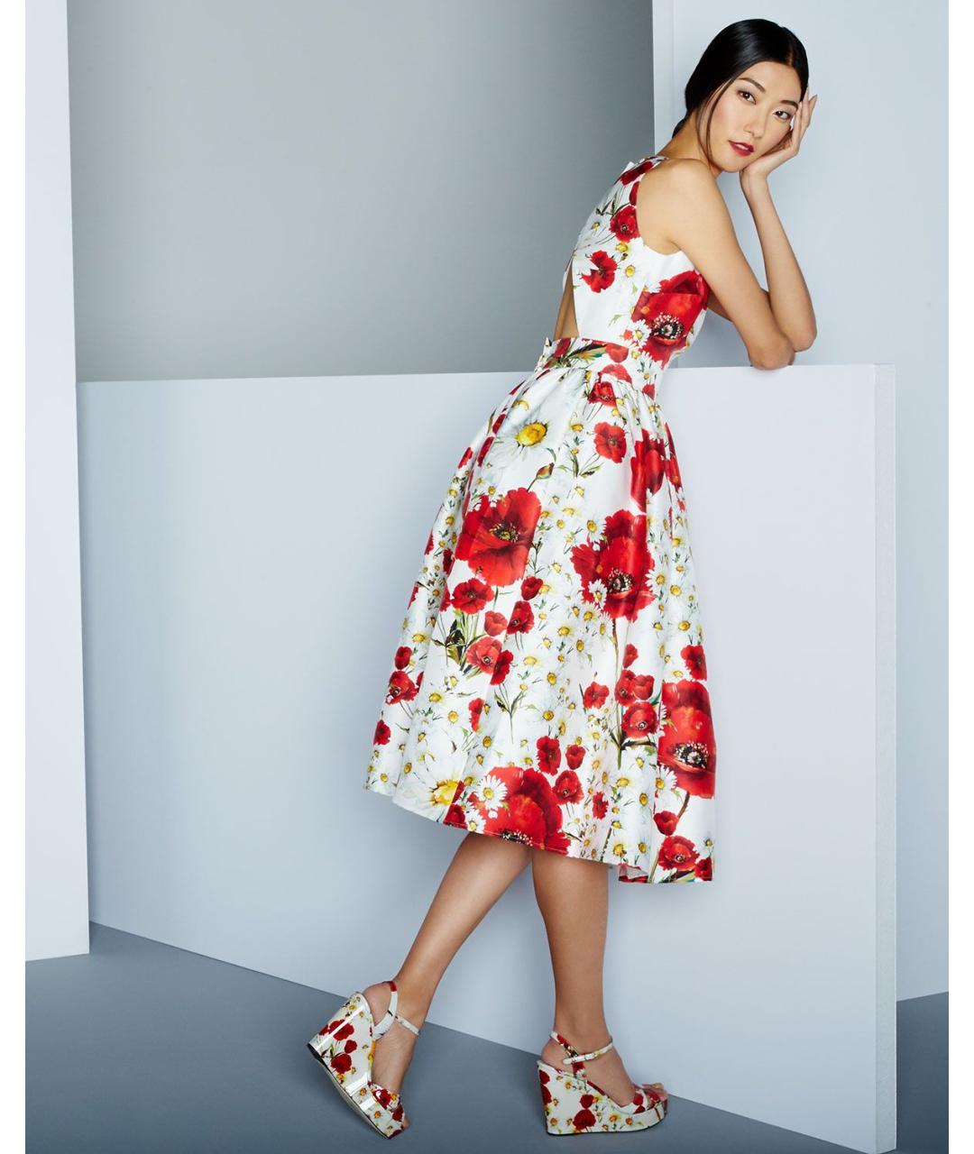 DOLCE&GABBANA Мульти шелковое вечернее платье, фото 4