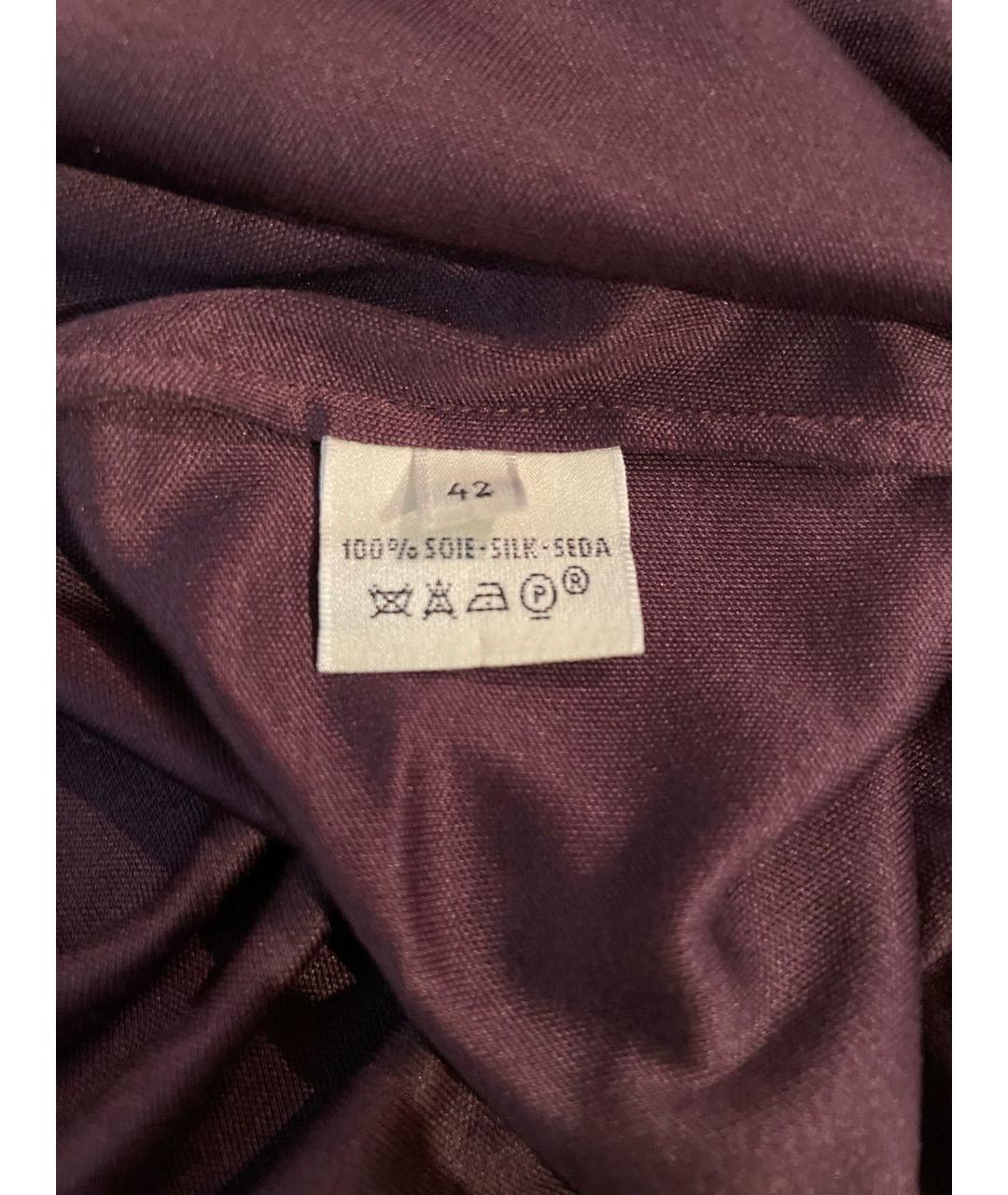 HERMES PRE-OWNED Фиолетовая шелковая блузы, фото 4