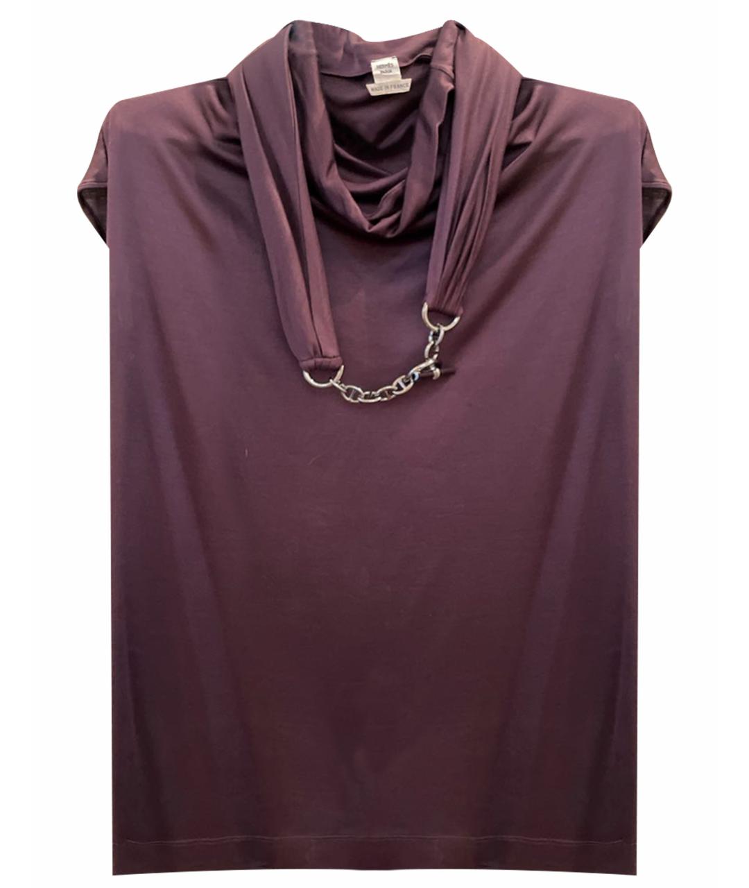HERMES PRE-OWNED Фиолетовая шелковая блузы, фото 1