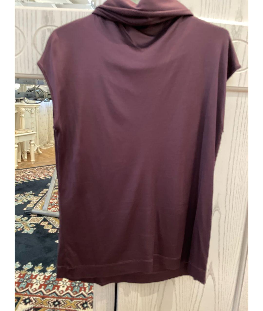 HERMES PRE-OWNED Фиолетовая шелковая блузы, фото 2