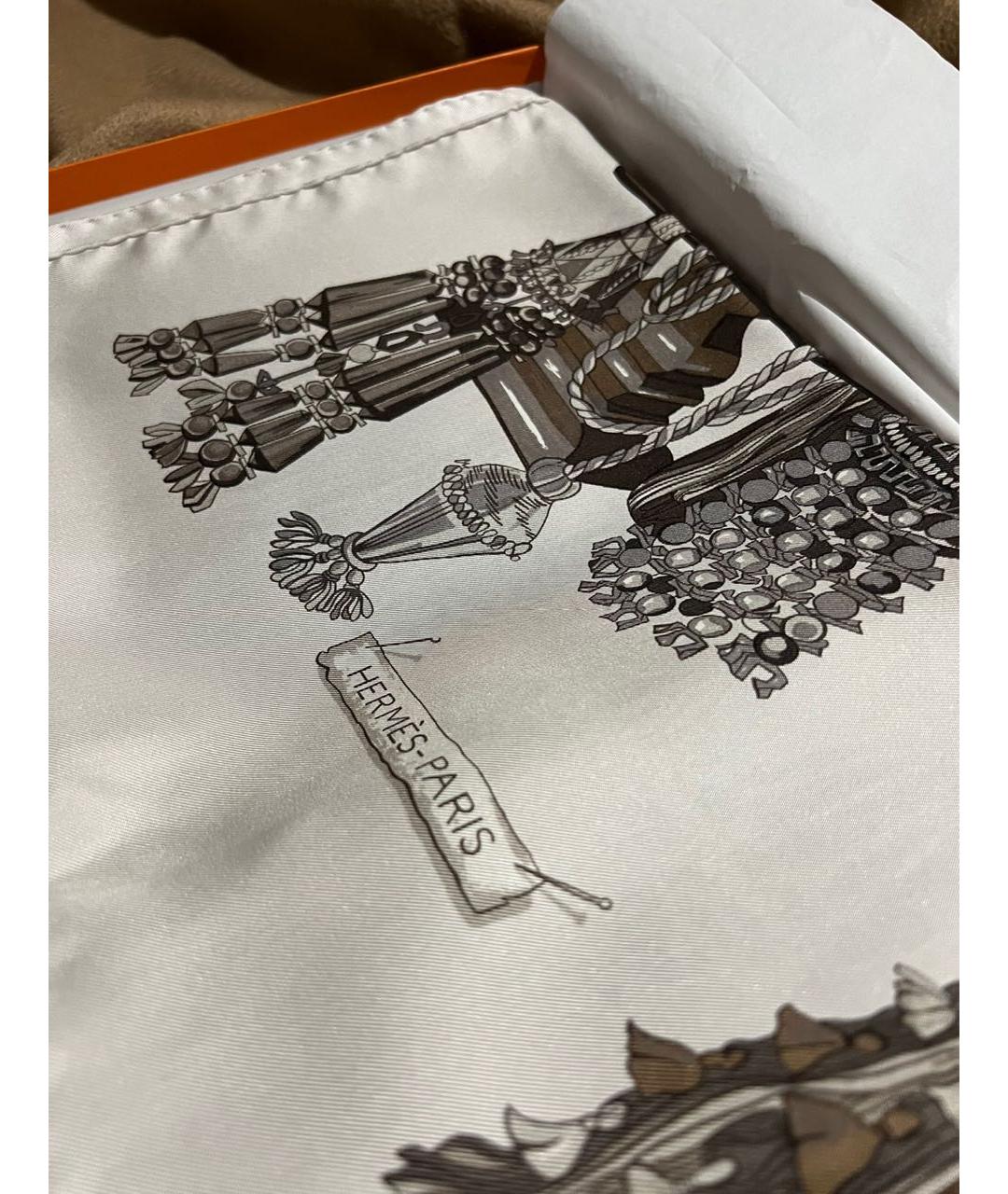 HERMES PRE-OWNED Бежевый шелковый платок, фото 3
