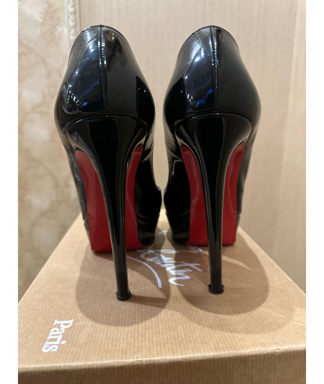 CHRISTIAN LOUBOUTIN Черные туфли из лакированной кожи, фото 4