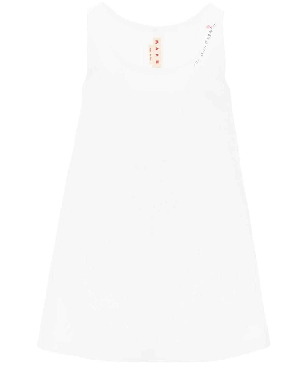 MARNI Белое хлопковое платье, фото 2