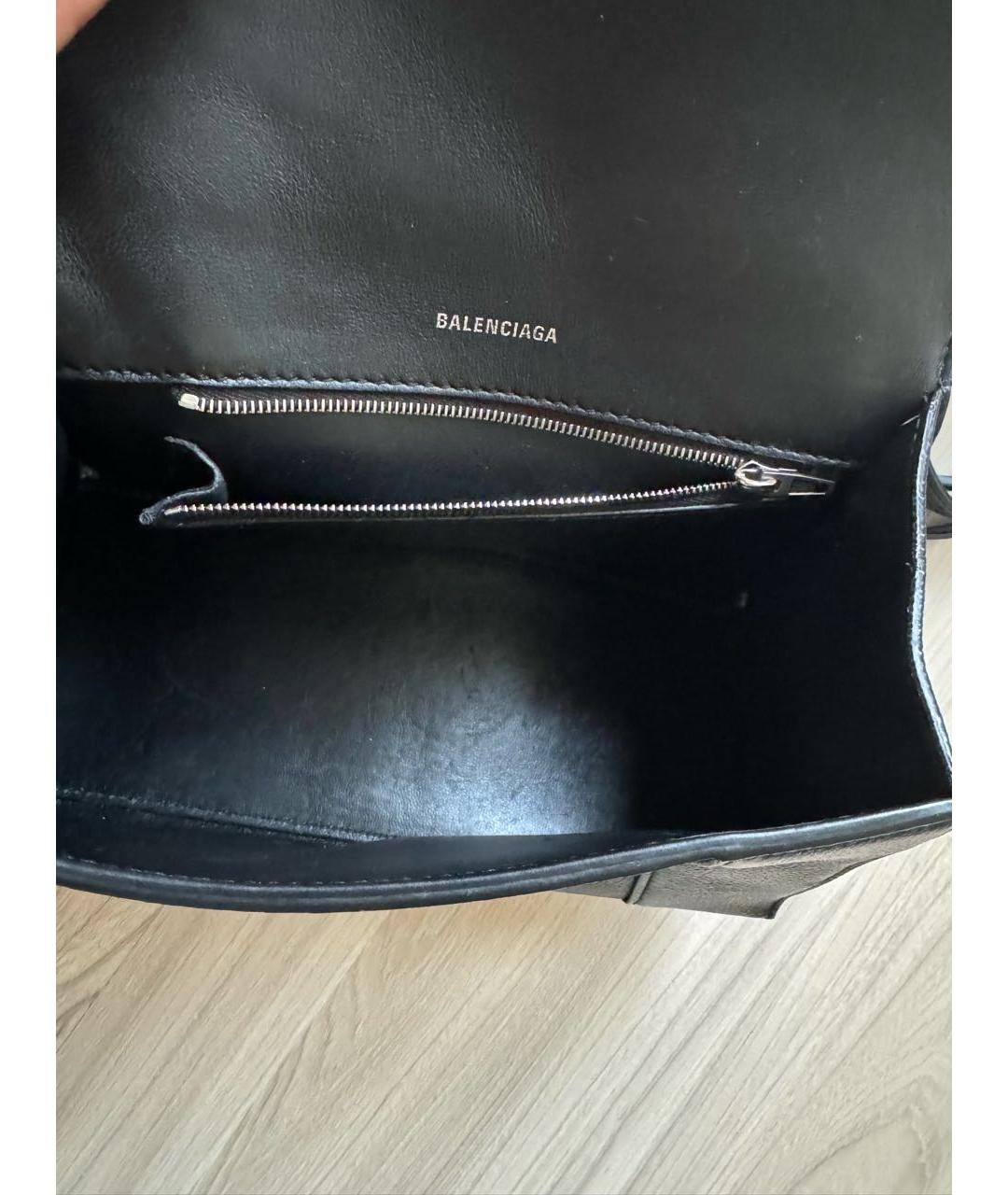 BALENCIAGA Черная кожаная сумка с короткими ручками, фото 8