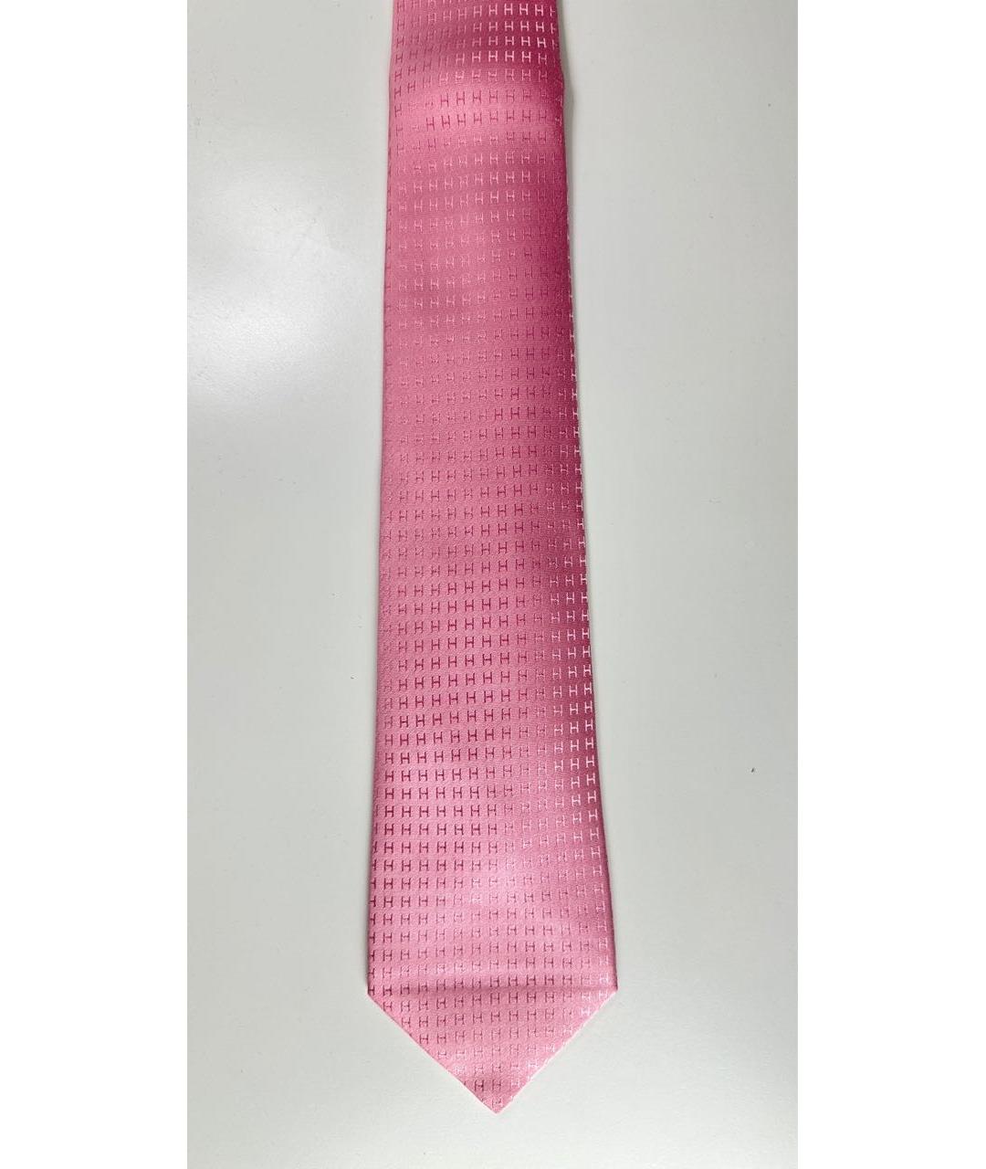 HERMES PRE-OWNED Розовый шелковый галстук, фото 5