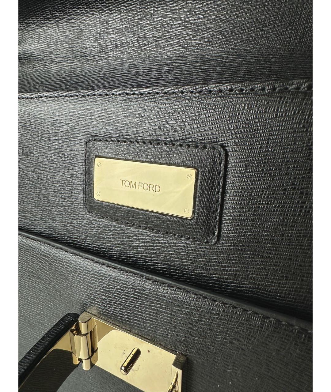 TOM FORD Черный кожаный портфель, фото 4