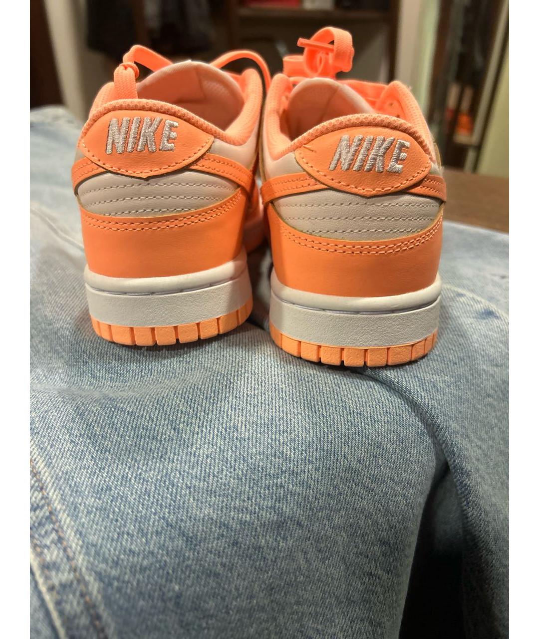 NIKE Оранжевое кожаные кроссовки, фото 4