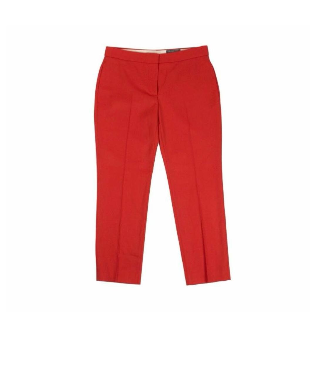 ALEXANDER MCQUEEN Красные шерстяные брюки узкие, фото 1