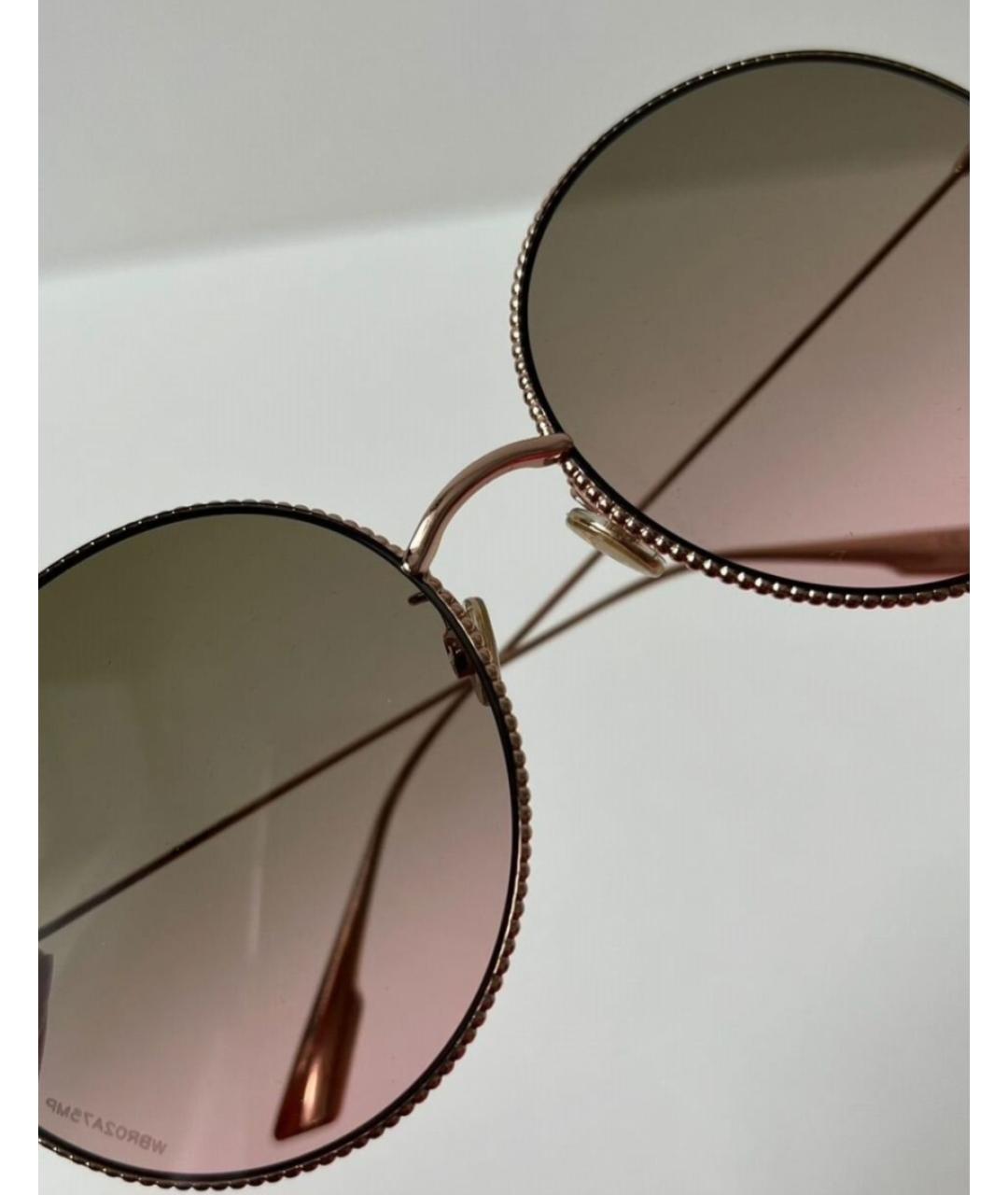 CHRISTIAN DIOR PRE-OWNED Коричневые металлические солнцезащитные очки, фото 4