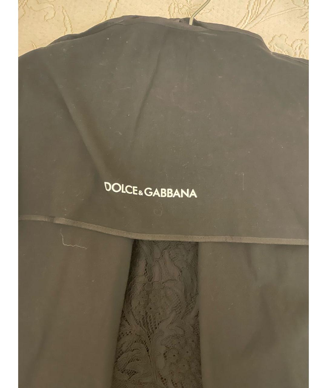 DOLCE&GABBANA Черное хлопковое коктейльное платье, фото 5