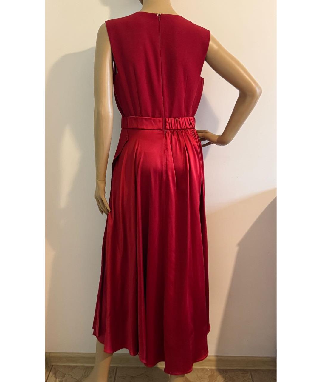 SPORTMAX Красное ацетатное коктейльное платье, фото 7