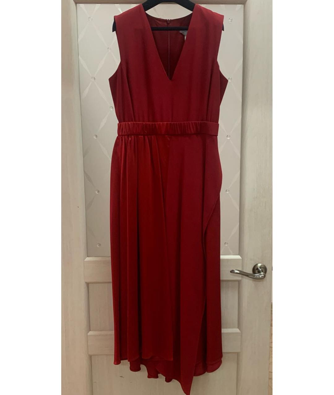 SPORTMAX Красное ацетатное коктейльное платье, фото 6
