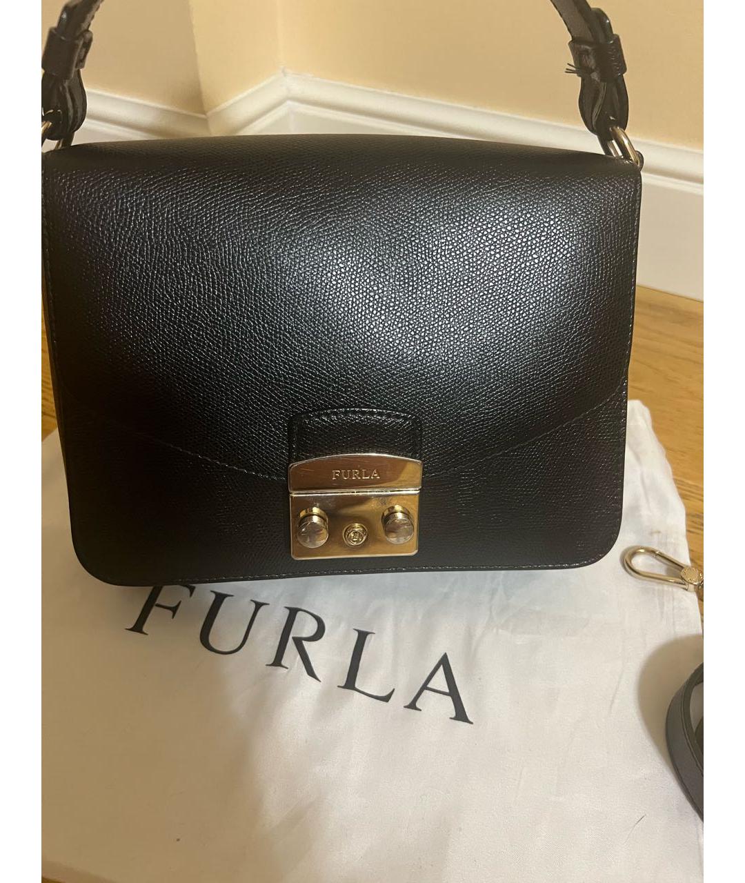 FURLA Черная сумка через плечо, фото 3