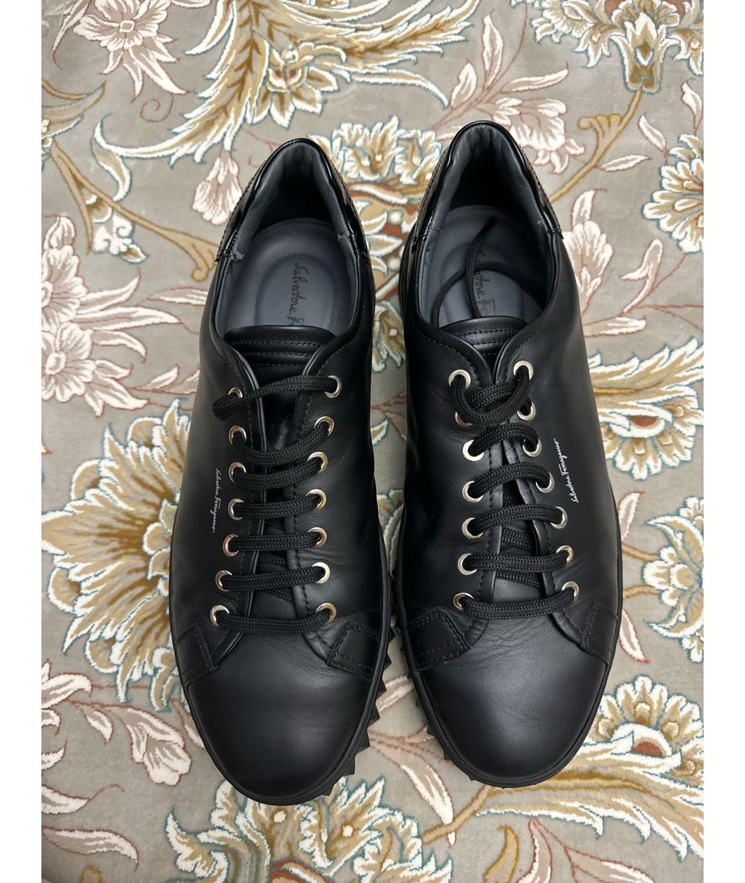 SALVATORE FERRAGAMO Черные низкие кроссовки / кеды, фото 2