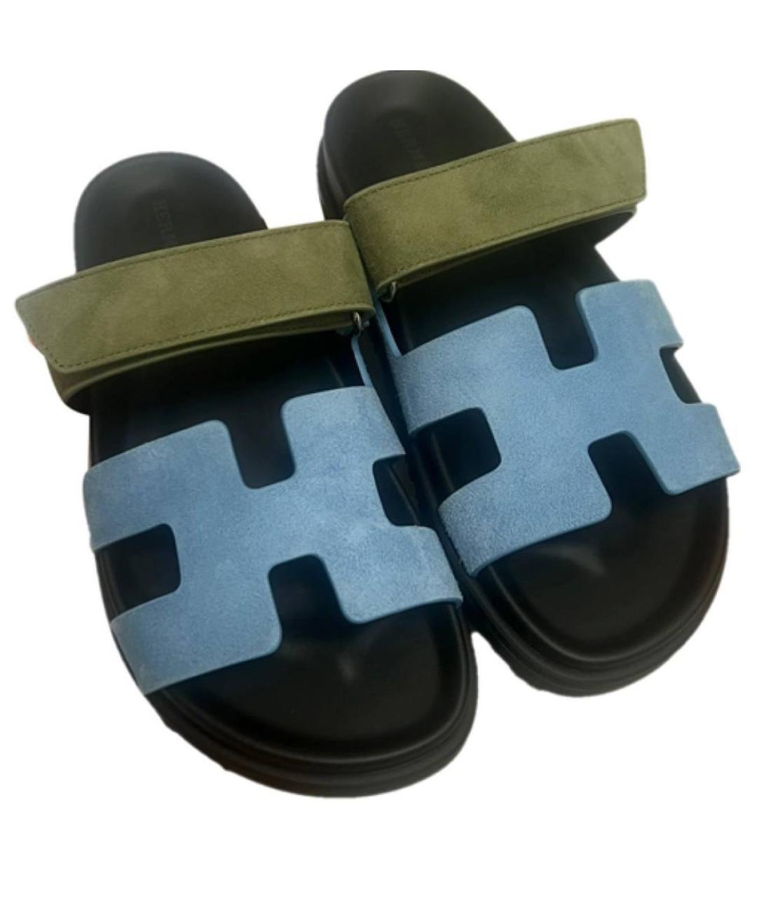 HERMES Замшевые шлепанцы, фото 2