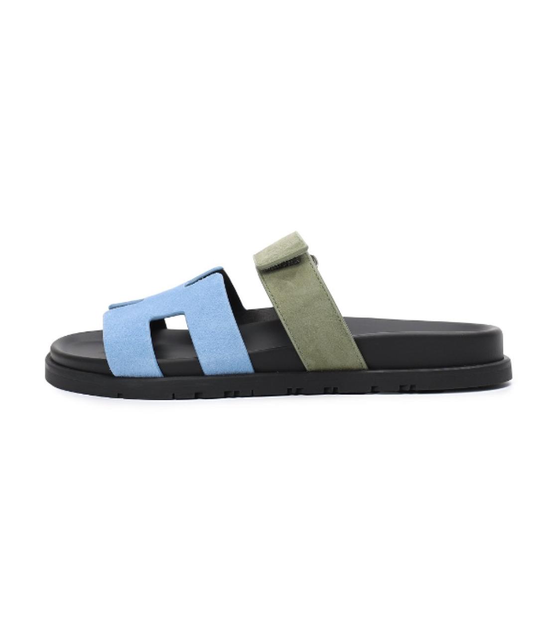 HERMES Замшевые шлепанцы, фото 5