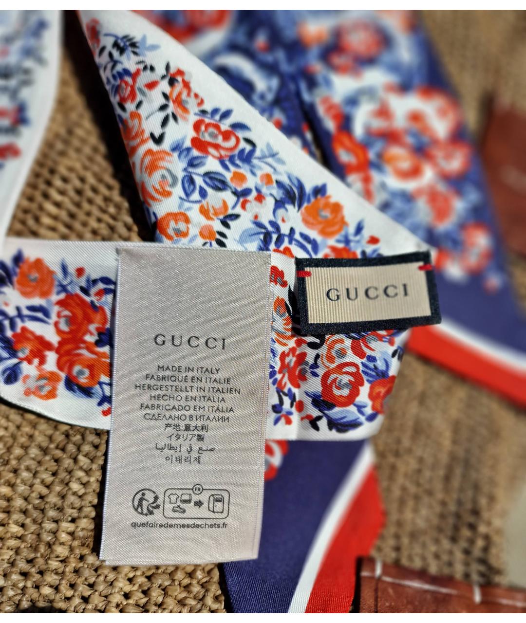 GUCCI Мульти шелковый шарф, фото 4