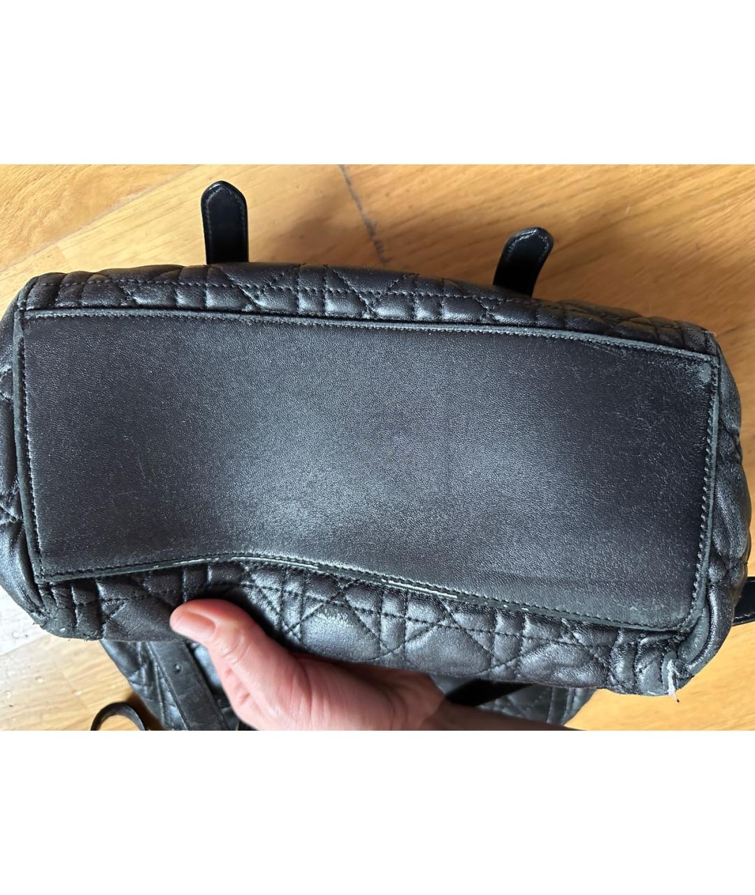 CHRISTIAN DIOR PRE-OWNED Черный кожаный рюкзак, фото 8