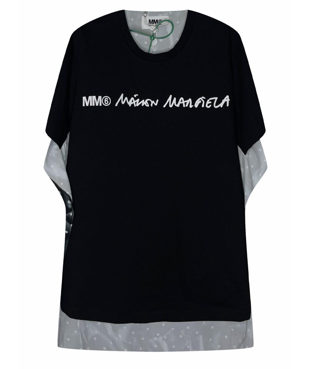 MM6 MAISON MARGIELA Черная футболка, фото 1