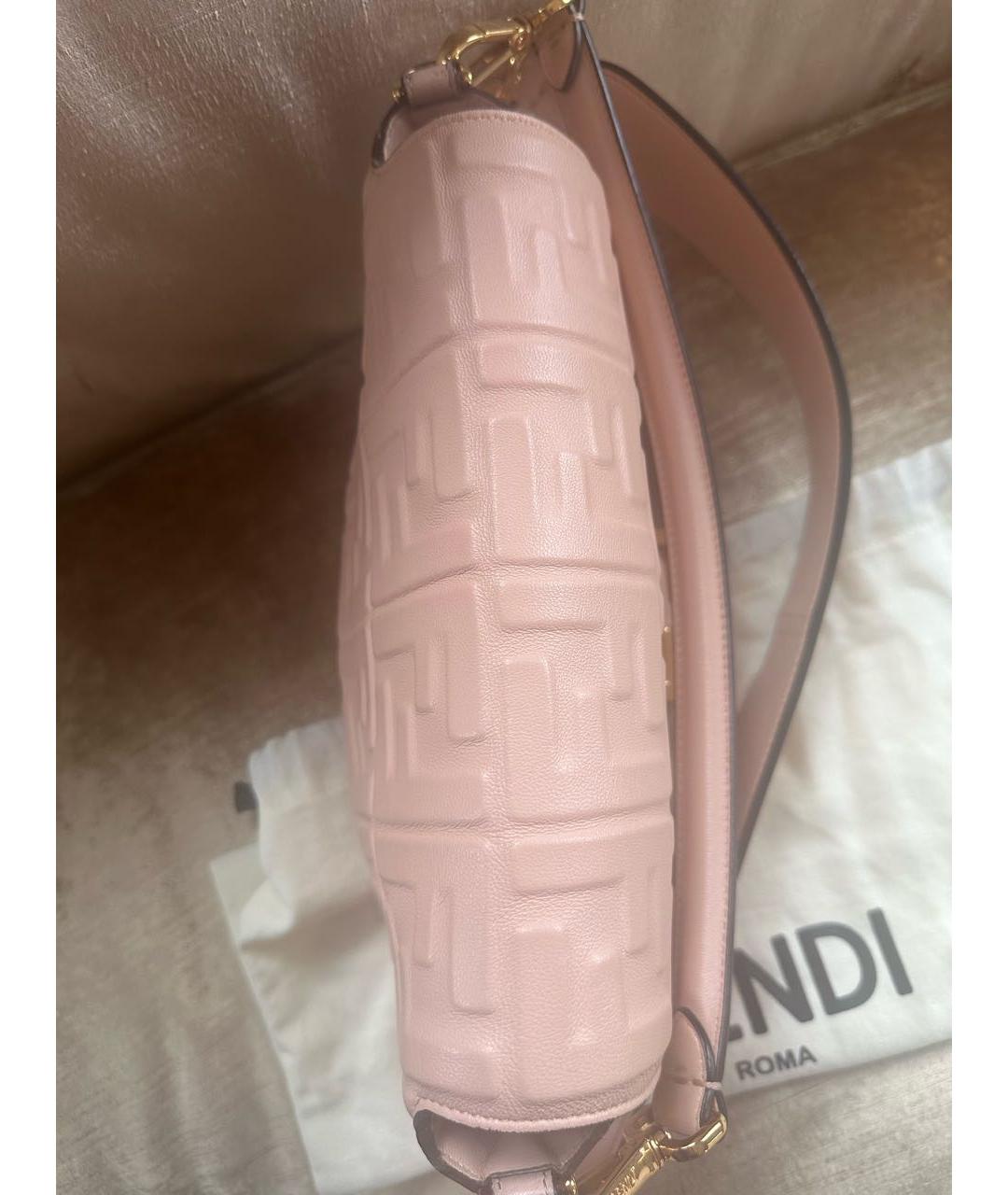 FENDI Розовая кожаная сумка через плечо, фото 8
