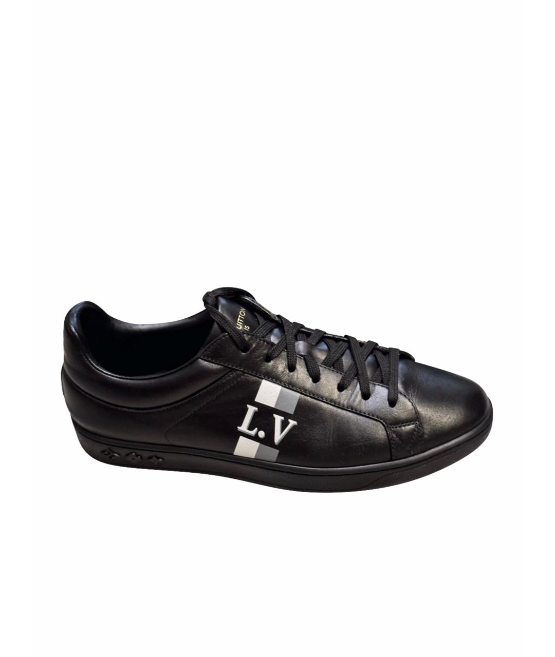 LOUIS VUITTON PRE-OWNED Черные кожаные низкие кроссовки / кеды, фото 1
