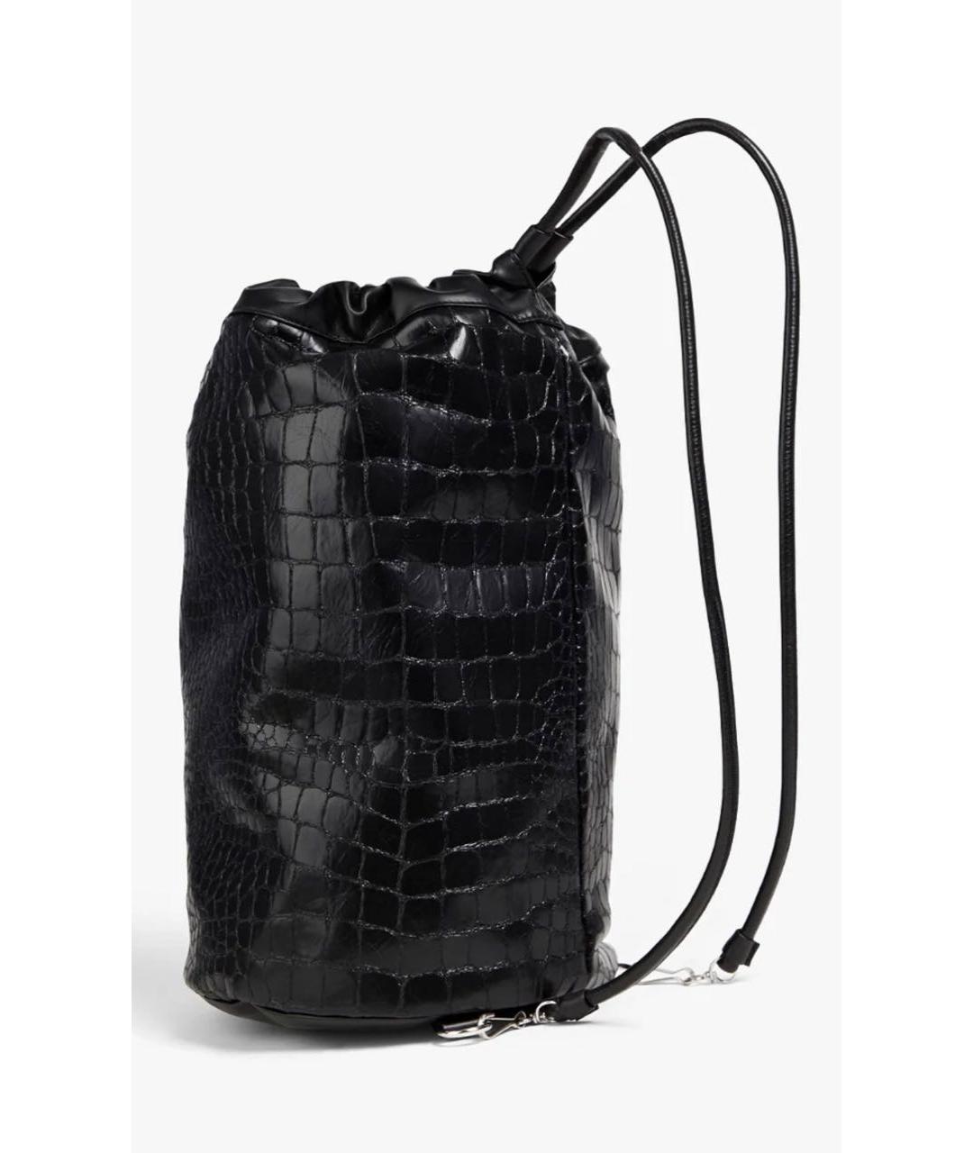 MM6 MAISON MARGIELA Черный рюкзак из искусственной кожи, фото 2