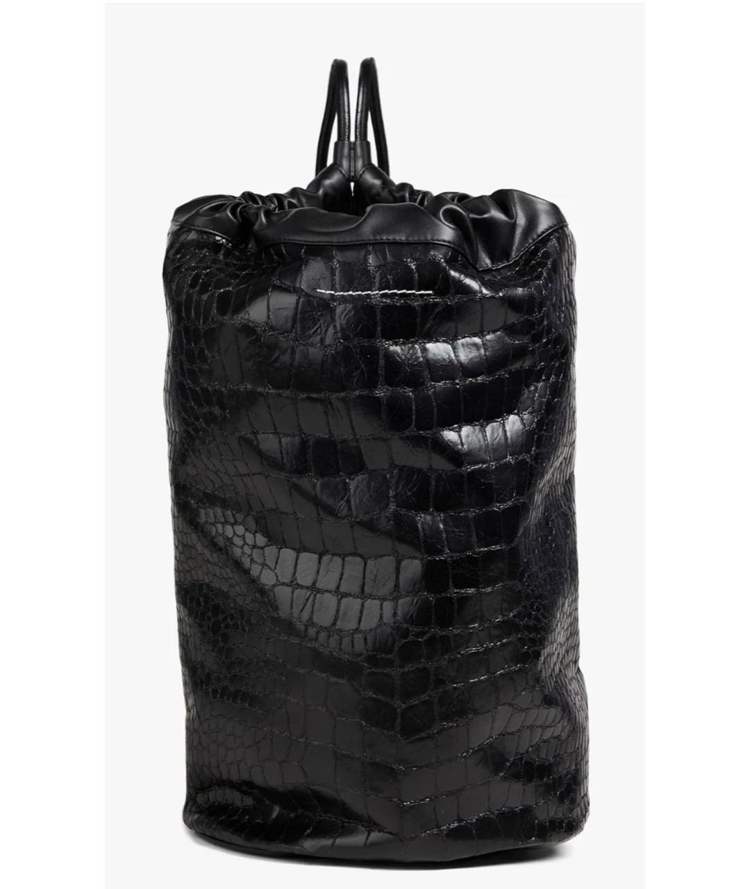 MM6 MAISON MARGIELA Черный рюкзак из искусственной кожи, фото 8