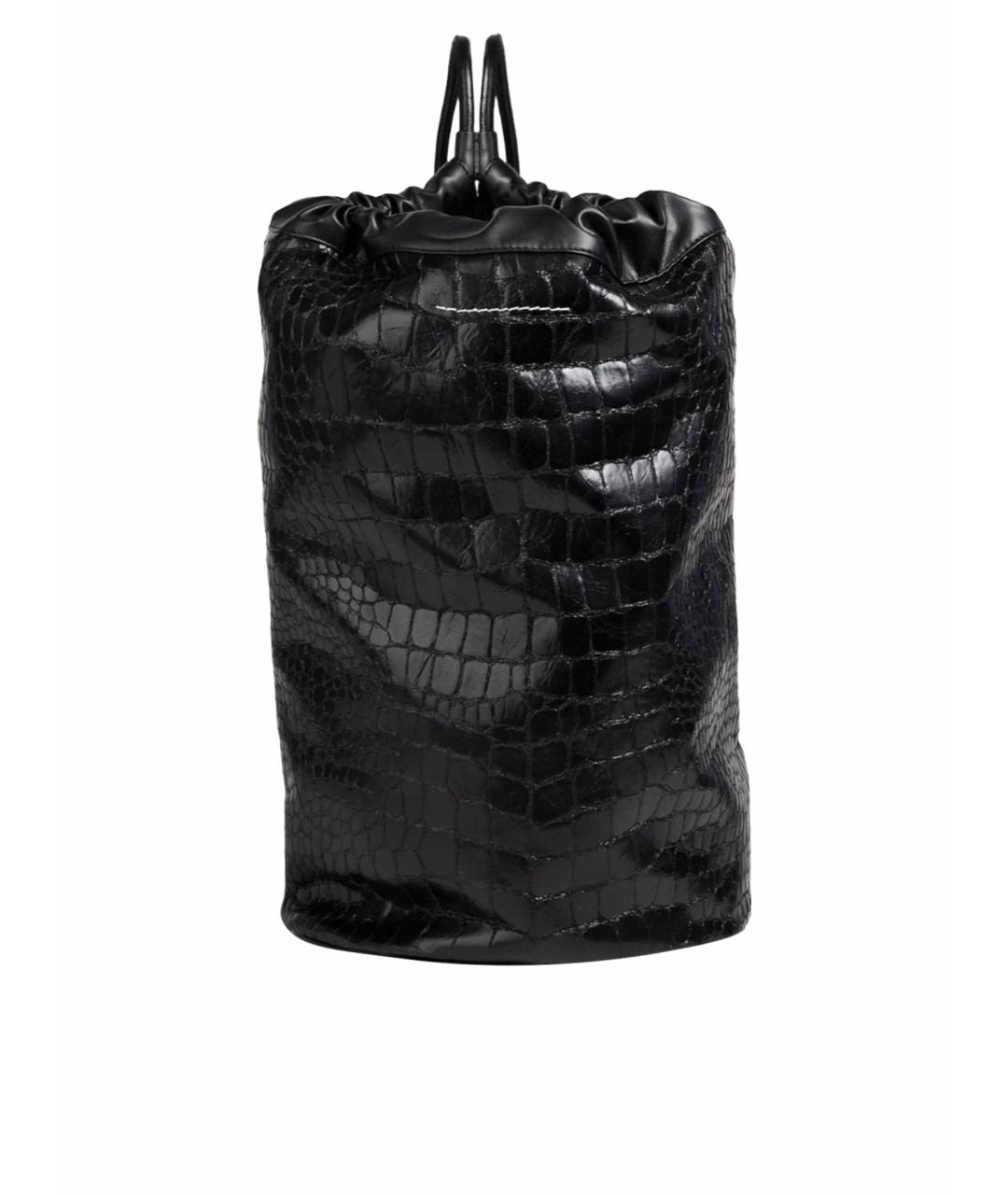 MM6 MAISON MARGIELA Черный рюкзак из искусственной кожи, фото 1