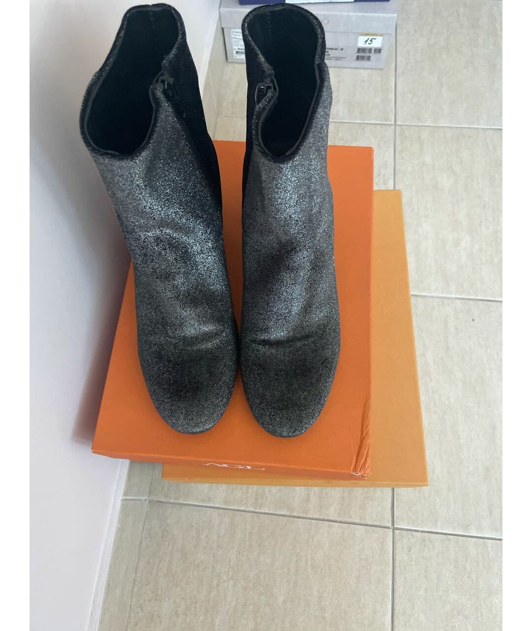 STRATEGIA Серебряные текстильные ботинки, фото 2